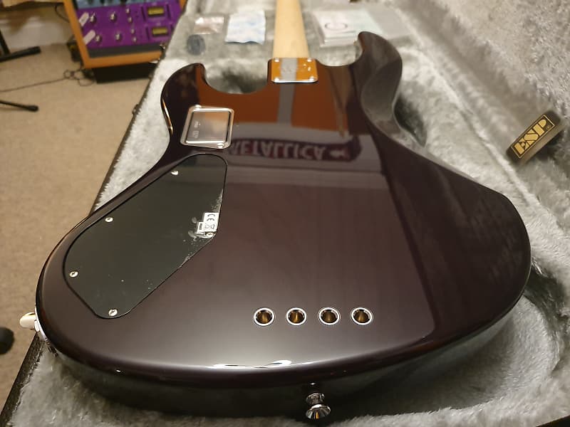NEW ESP J-4 String E-II Jazz Bass Black Quilt Top Seymour