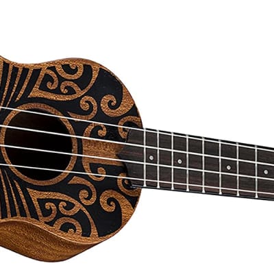 Luna Guitars Uke Tribal Mahogany Soprano image 4
