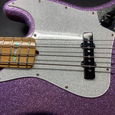 2017 Fender Limited Edition Adam Clayton Jazz Bass Purple Sparkle image 14