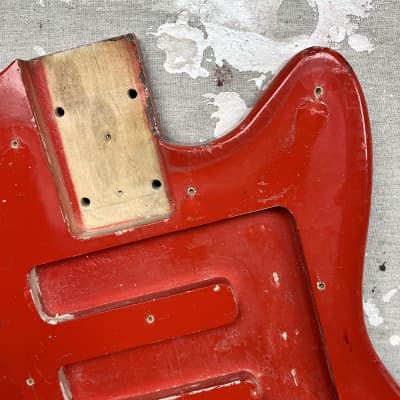 Vintage Vox Consort Guitar Body Red 1960's for Project or Restoration image 3