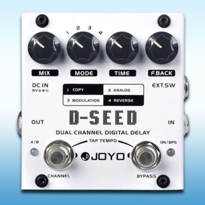 JOYO D-Seed Dual Channel Delay Analog Digital Reverse + Tap Tempo 4 Modes Copy Modulation image 2