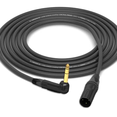 90° TRS to XLR-M Cable | Sommer Carbokab 225 & Neutrik Gold Connectors | 80 Feet