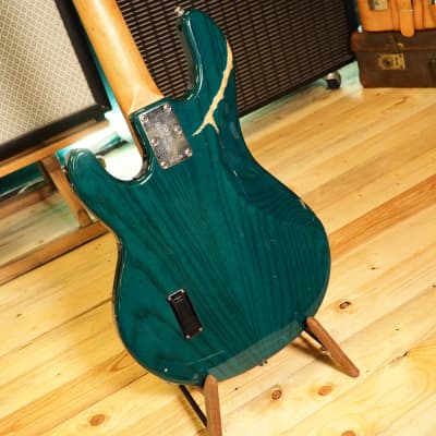 Ernie Ball Music Man Stingray 4 Bass from 1999 in Translucent Teal image 14