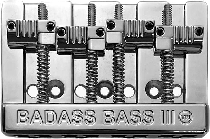 Leo Quan Badass III 4-String High-mass Bass Bridge - Chrome