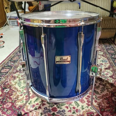 Pearl MLX All Maple 16"X16" Floor Tom Sheer Blue 80's to 90's Sheer Blue image 1