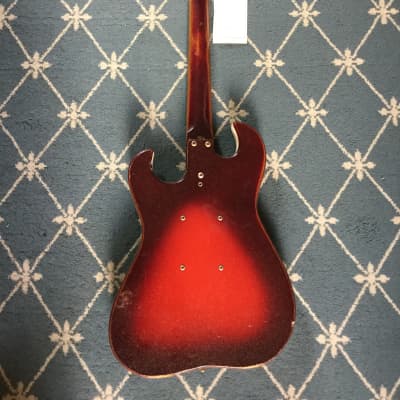 Silvertone Electric Guitar 1960's Redburst image 9