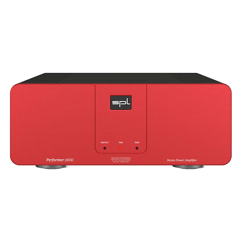 SPL Performer S900 Red, Hi wattage power amplifier with VOLTAiR technology for Studio Monitors and Home Stereos. (Black)  			