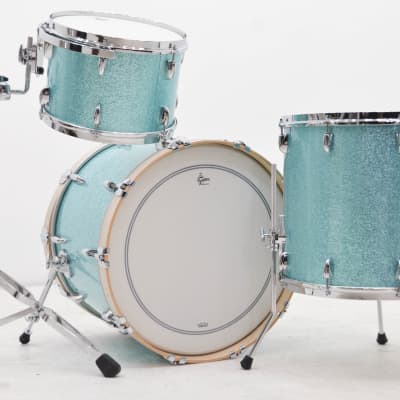 Gretsch Broadkaster 3pc Drum Kit - "Turquoise Sparkle" image 4