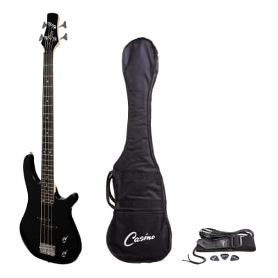 Casino '24 Series' Tune-Style Electric Bass Guitar Set (Black) for sale