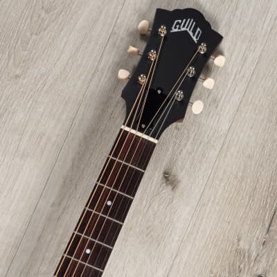 Guild M-20 Concert Acoustic Guitar, All Mahogany Body, Natural image 9