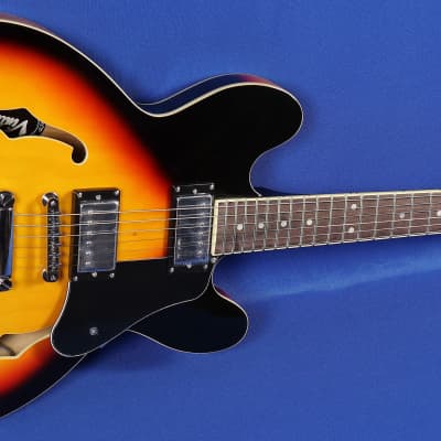 Fretking Vintage VSA500 Sunburst Semi-Hollow Electric Guitar Wilkinson image 2