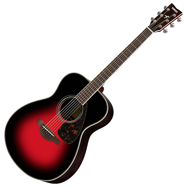 Yamaha FS830-DSR Small-Body Acoustic Guitar Dusk Sun Red image 1