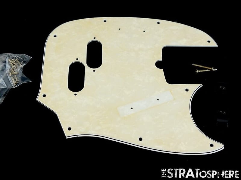 Fender Mustang JMJ Road Worn Bass PICKGUARD Electric Aged Reverb