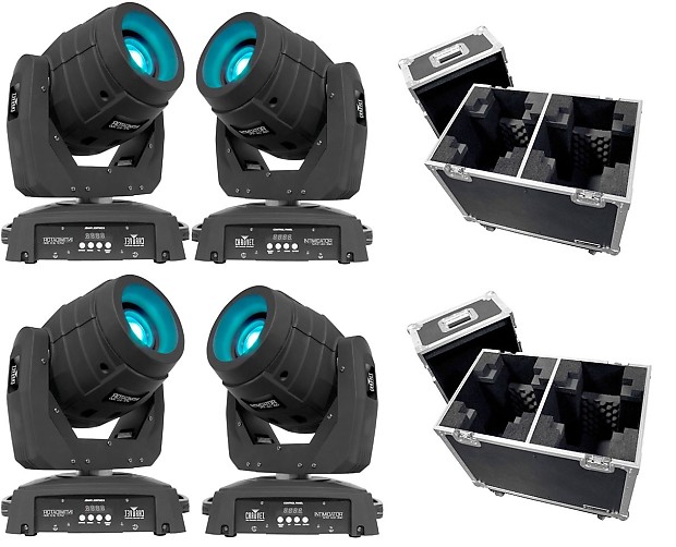 Chauvet Intimidator Spot LED 350 x4 + Flight Cases Reverb