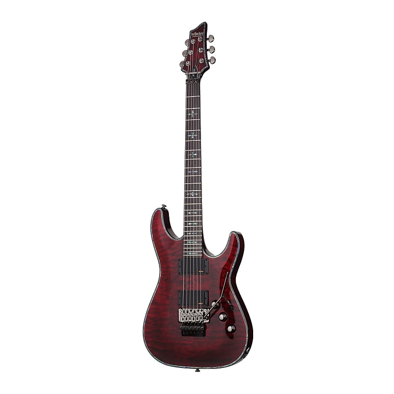 Schecter Hellraiser C-1 FR 6-String Mahogany, Quilted Maple Electric Guitar with Battery Compartment (Right-Handed, Black Cherry) image 1