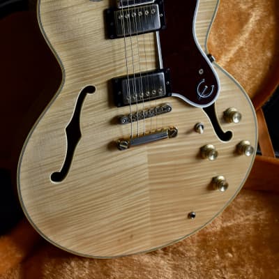 1991 Epiphone Sheraton Antique Natural Made in Japan Terada Factory, Figured, Long Tenon Neck, MIJ, Pre-Elitist image 2