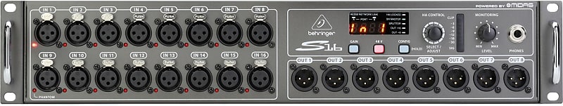 Behringer S16 16-input / 8-output Digital Stage Box image 1