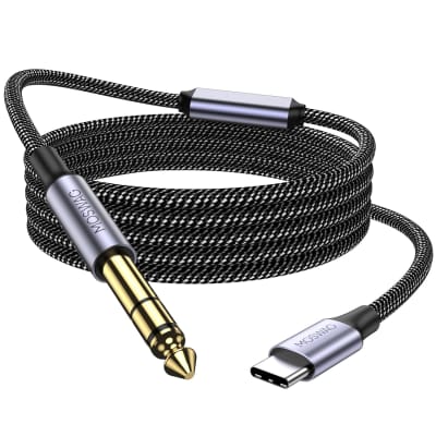 TIMEYES 1/4 Inch 6.35mm TRS Cable 1M, TRS 6.5mm Male to 6.5mm Male Balanced  Instrument Cable, Jack 6.35mm(1/4'') Stereo Audio Interconnect Cord for