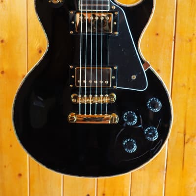 AIO SC77 Electric Guitar - Solid Black (Abalone Inlay) image 3