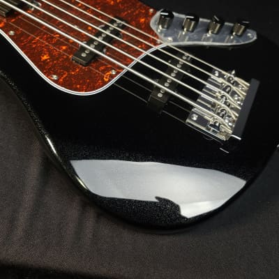Sadowsky MetroExpress FRETLESS JJ 5 String Black Sparkle Bass with Bag image 8