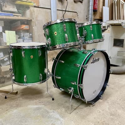 Ludwig Hollywood 1969 Green sparkle image 1