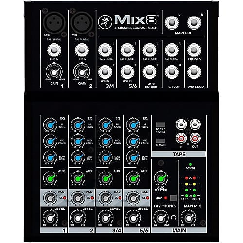 Mackie Mix8 8-Channel Mixer 120V US image 1