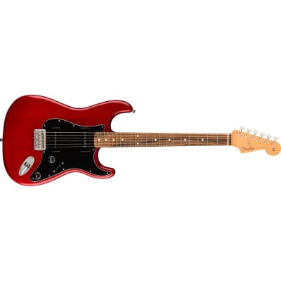 Fender Noventa Stratocaster Electric Guitar, Pau Ferro Fingerboard, Crimson Red Transparent image 9