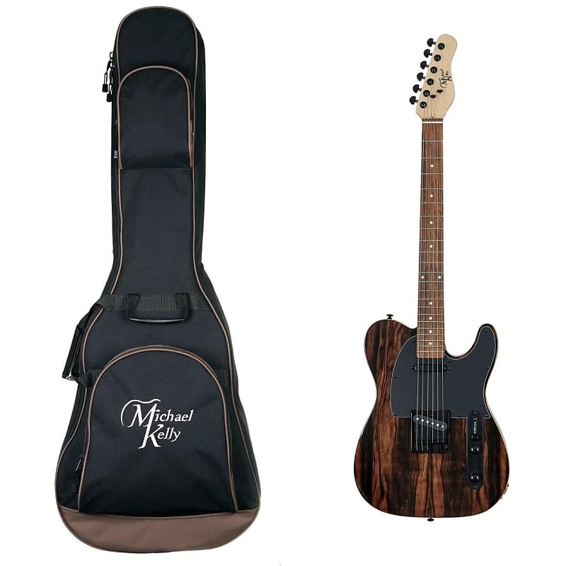 Michael Kelly Custom Collection '50s Electric Guitar, Pau Ferro Fingerboard, Striped Ebony, with Gig Bag image 1