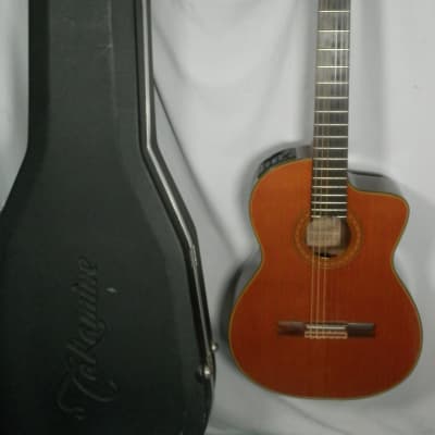 Takamine CD132SC Classical Cutaway Acoustic Electric Guitar with case used Made in Japan image 5