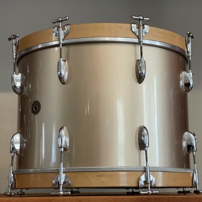 1950's Gretsch 20" Round Badge Bass Drum 14x20 - Copper Mist Lacquer Refinish image 3