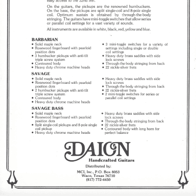 Daion Savage Blue Electric Guitar w/ Original Daion Branded Hardshell Case image 22