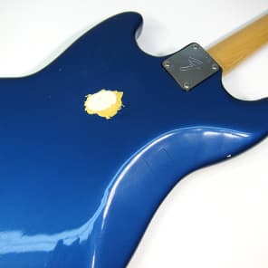 1971 Fender Mustang Bass Super Rare Blue Metal Flake Original Sparkle w MOTS Guard All Original! image 15