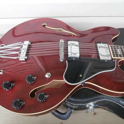 Vintage 1970's Electra SLM 2266 Burgundy Pro Electric Guitar w/ Original Case! Japan, ES-335 Copy! image 3