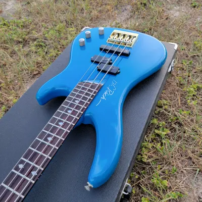 Vintage BC Rich NJ Series Bass Guitar 80s, 90s Blue With Original Hard Case Plays EXC+ 8.5LBS image 7