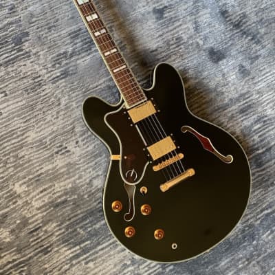Epiphone Sheraton II Ebony Left Handed w/Case | Reverb
