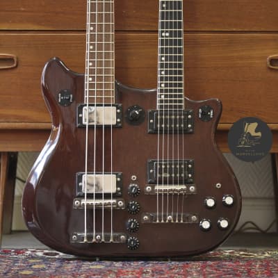 Hoyer 7100 Series 1970s - Walnut Double Neck Bass & Guitar image 1