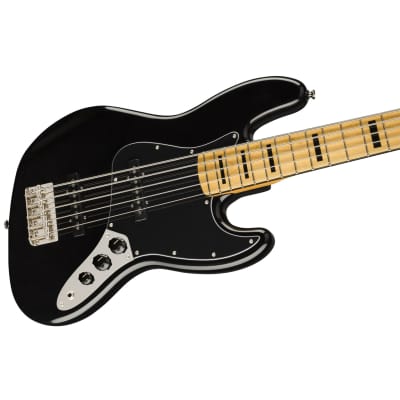 Squier Classic Vibe 70s Jazz Bass V 5-String Bass - Black w/ Maple Fingerboard image 2
