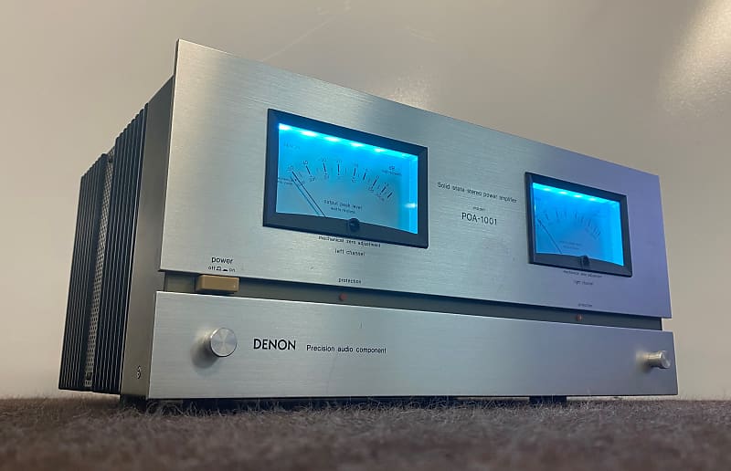 Vintage Denon POA-1001 Stereo Power Amplifier. Serviced!