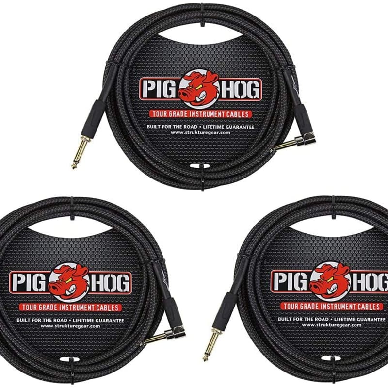 Pig HOG 18.6' Feet High Performance Instrument Cable Black