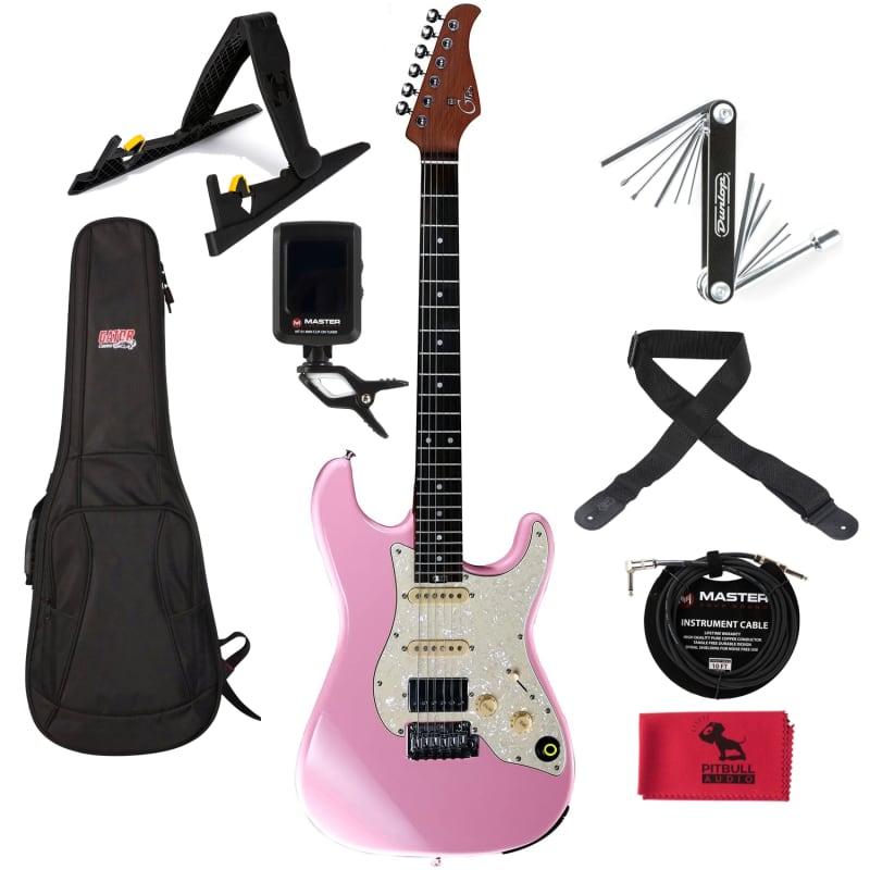 Mooer GTRS S801 Standard 801 Intelligent Guitar, Shell Pink w/ Bag 