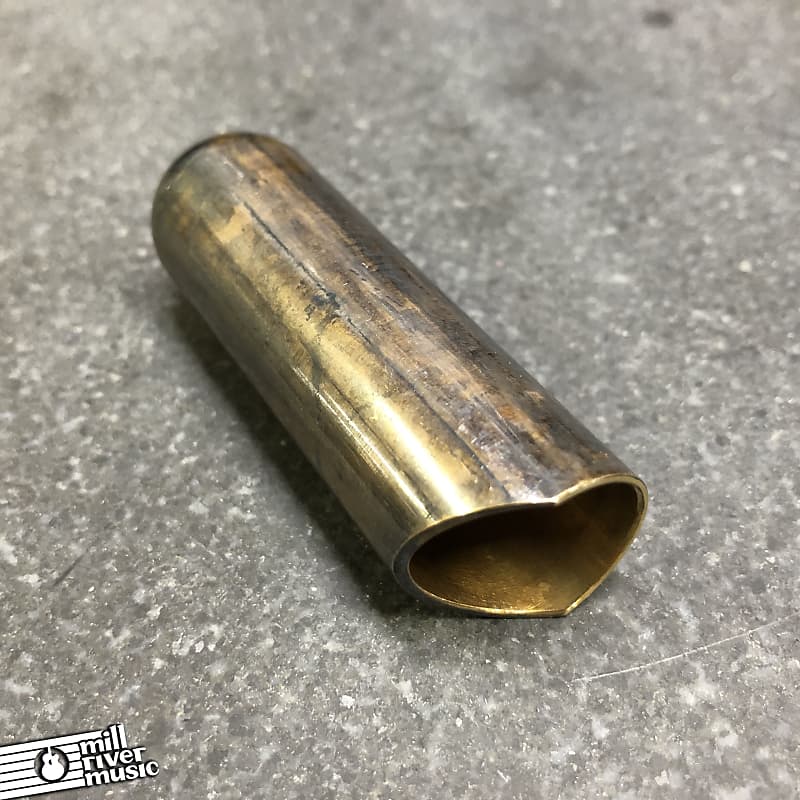 The Rock Slide BTRS-SMP-MB Aged Brass Balltip Guitar Swamp Slide Medium