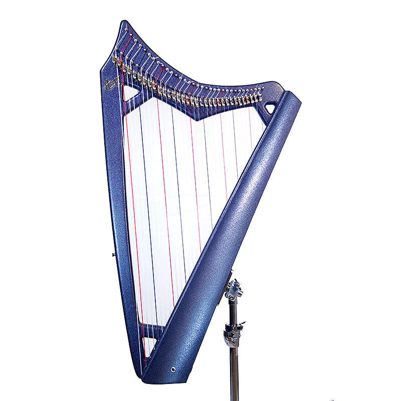 33 String Athena Harpy with Levers - Electric-Acoustic Harp - Cosmos image 1