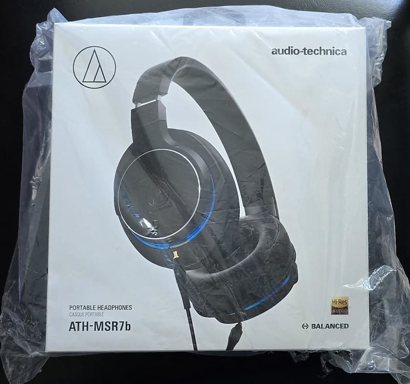 Audio-Technica ATH-MSR7b High-resolution Closed-back Dynamic Headphones - Black (New!)  			