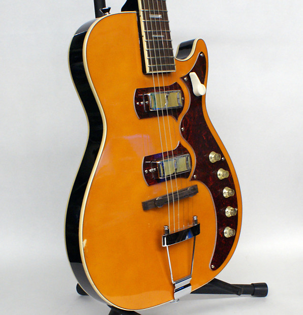 Blonde Harmony H-49 Jupiter Stratotone Reissue Electric Guitar with 2  DeArmond “S-Grill” Pickups