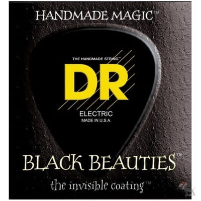 DR Strings Black Beauties Black Colored Bass Strings: 6-String Medium 30-125 image 1