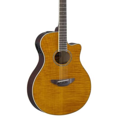 Yamaha APX600FM Acoustic-Electric Guitar - Flame Maple Amber image 2