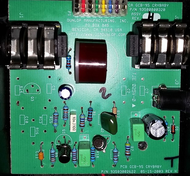 Upgraded Dunlop Crybaby Wah GCB-95 PCB Circuit Board with