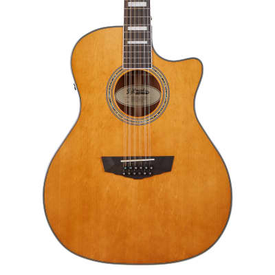 D'Angelico Premier Fulton A/E 12 String Guitar, Vintage Natural, DAPG212VNATAPS image 5