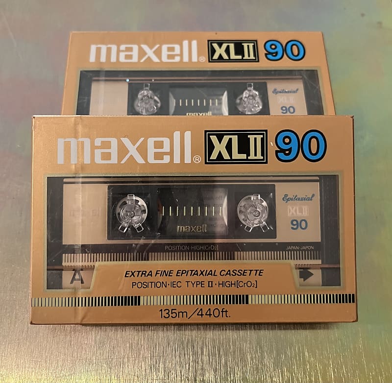 New Sealed Maxell XL-II 90-minute Audio Cassettes IEC TYPE II HIGH CrO2 135m