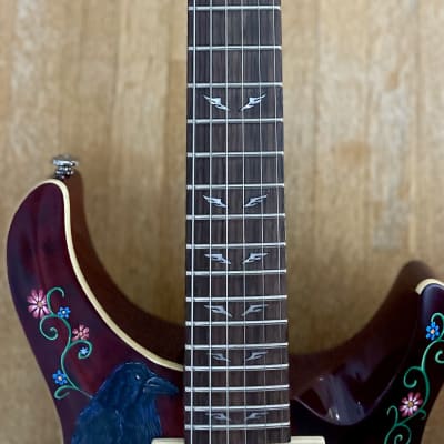 Custom Design Celtic Knot and Raven Hand-painted Tokai Guitar image 4